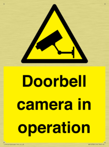 Doorbell camera in operation